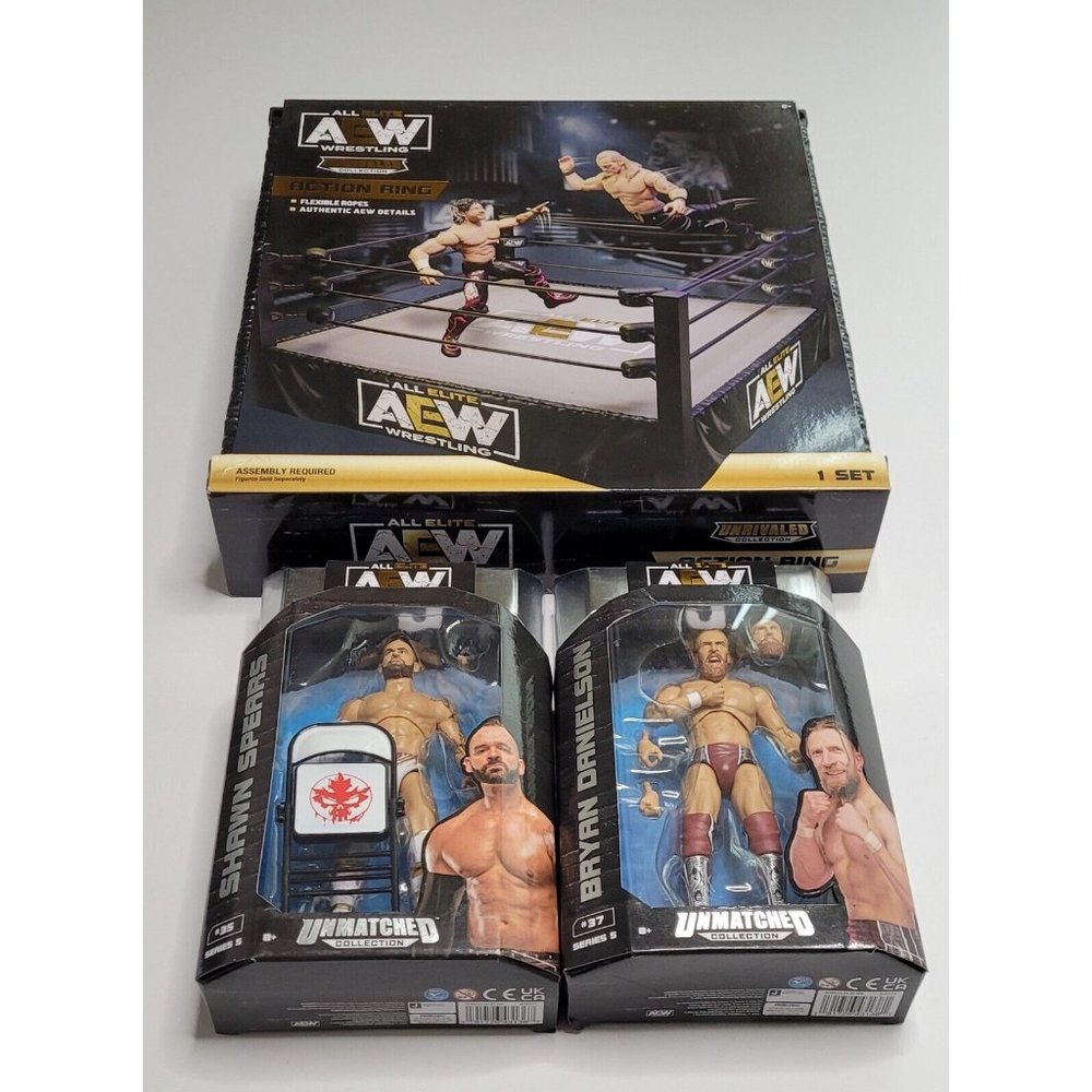 AEW Unmatched Collection 2 Figure and Wrestling Ring Bundle